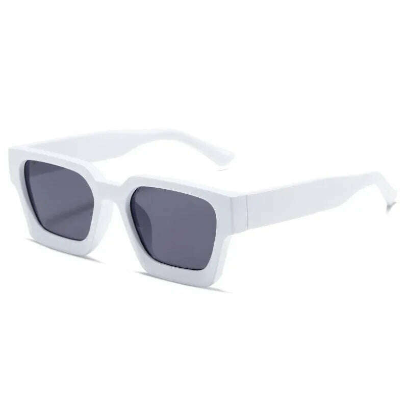 KIMLUD, Unisex European American Sunglasses Trend UV Protection Designer Sun Eyewear Fashion Rainbow Versatile Men Women Sun Glasses, White, KIMLUD APPAREL - Womens Clothes