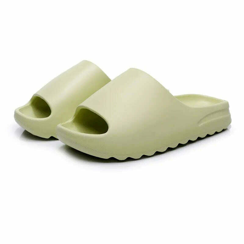 KIMLUD, Unisex House Shoes Non-Slip thick Soft Platform Slide Sandals for Women Men Indoor Outdoor Shower Bathroom Slipper for Adult, Green / 36-37, KIMLUD APPAREL - Womens Clothes