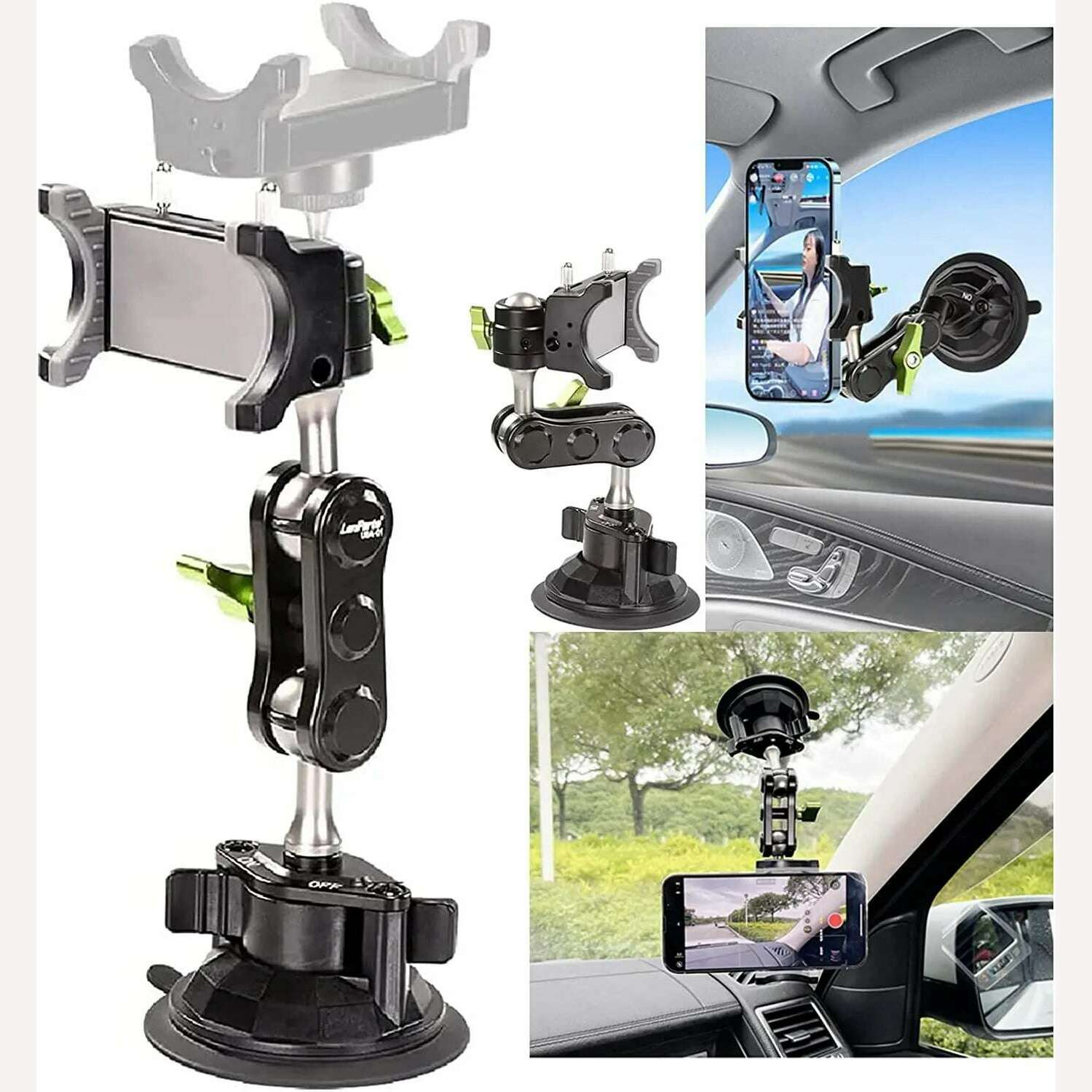 KIMLUD, Universal Ball Head Arm for Phone - 360° Rotating Universal Car Phone Mount - Suction Cup Phone Holder for Car - Universal Ball, KIMLUD Womens Clothes