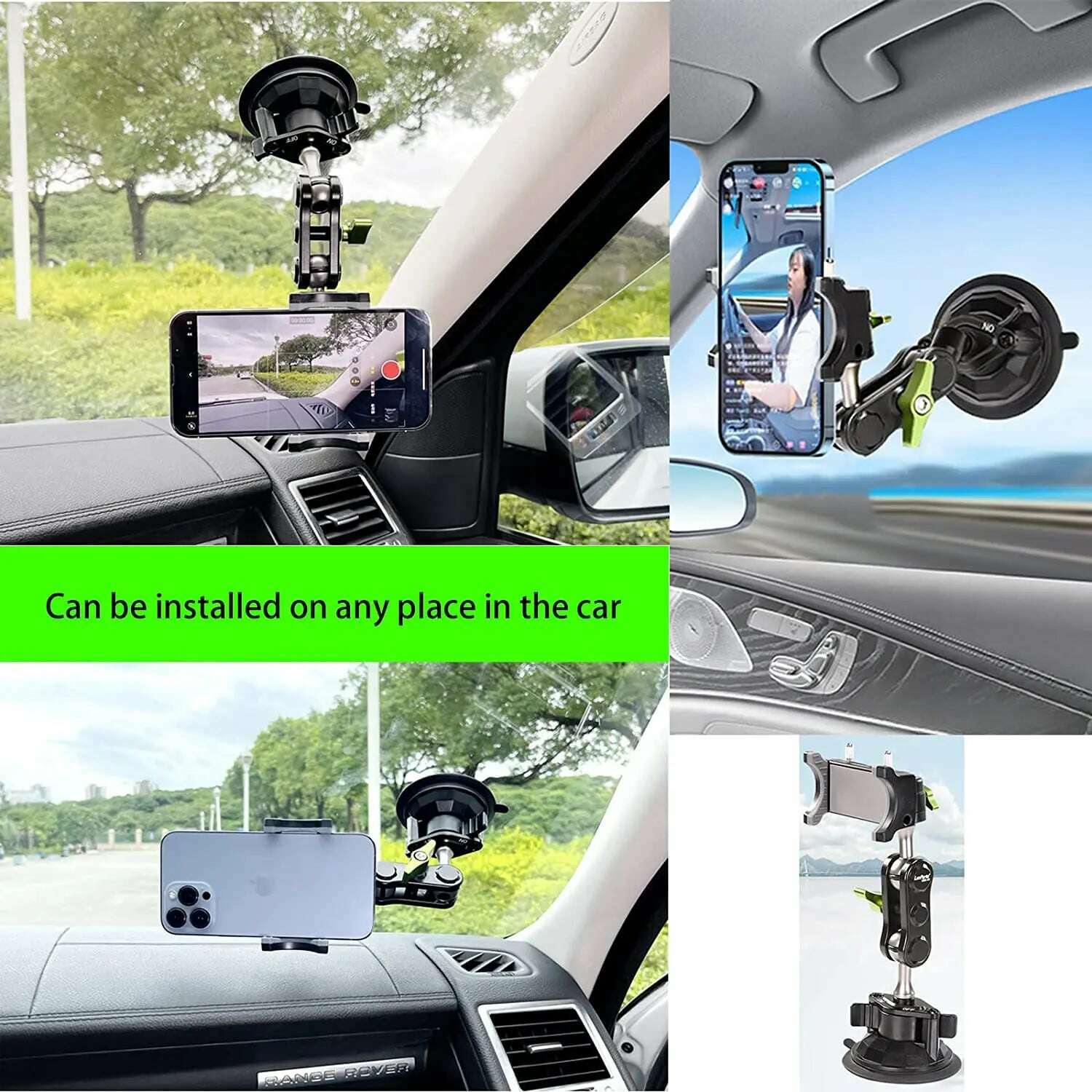 KIMLUD, Universal Ball Head Arm for Phone - 360° Rotating Universal Car Phone Mount - Suction Cup Phone Holder for Car - Universal Ball, KIMLUD Womens Clothes