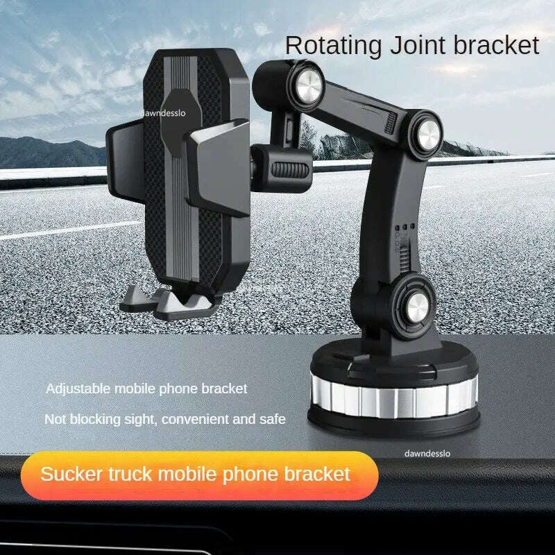 Universal Large Truck Extended Suction Cup Type Car Holder Fixed Shockproof Mobile Phone Stand Big Joint GPS Navigation Holder - KIMLUD