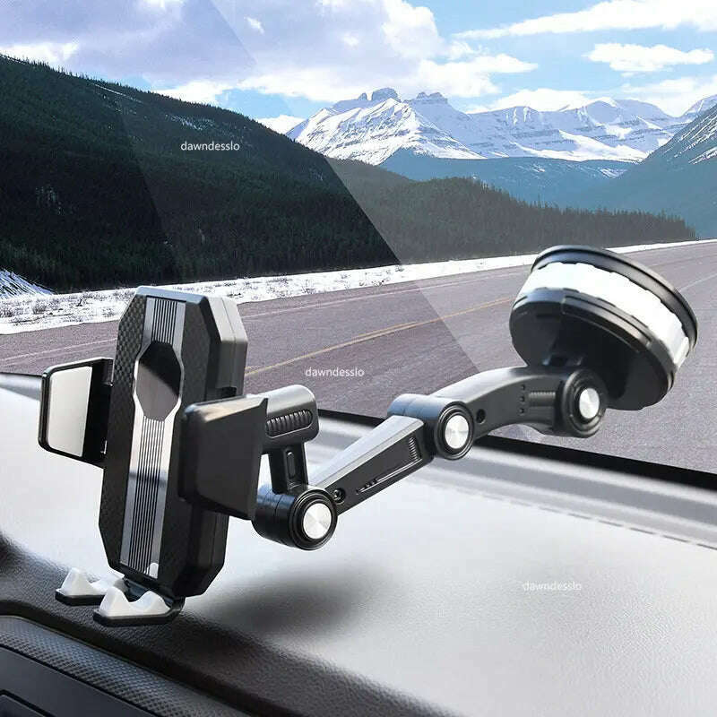 Universal Large Truck Extended Suction Cup Type Car Holder Fixed Shockproof Mobile Phone Stand Big Joint GPS Navigation Holder - KIMLUD