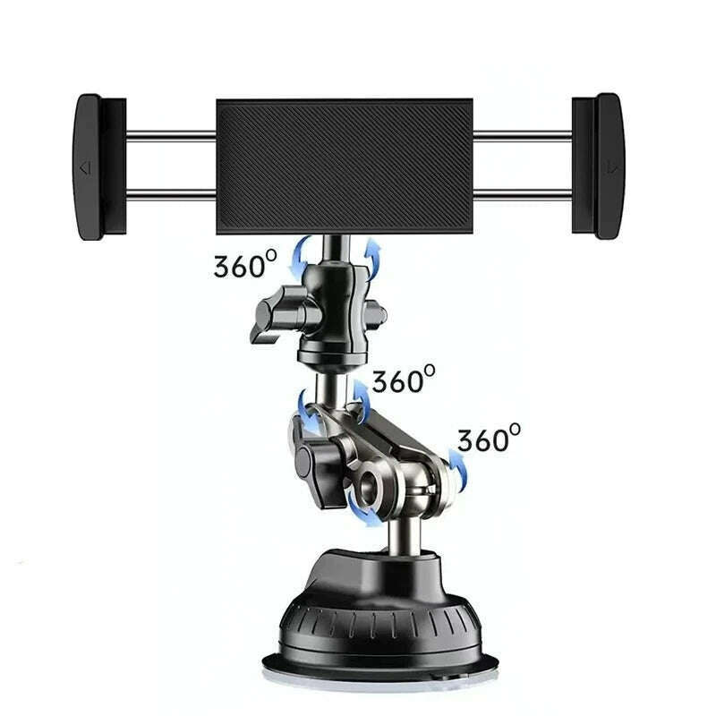 KIMLUD, Universal Metal Tablet Phone Holder in Car Ball Head Bracket Suction Cup Mount 360 Rotation Stand for iPad 12.9" Samsung Xiaomi, KIMLUD Womens Clothes