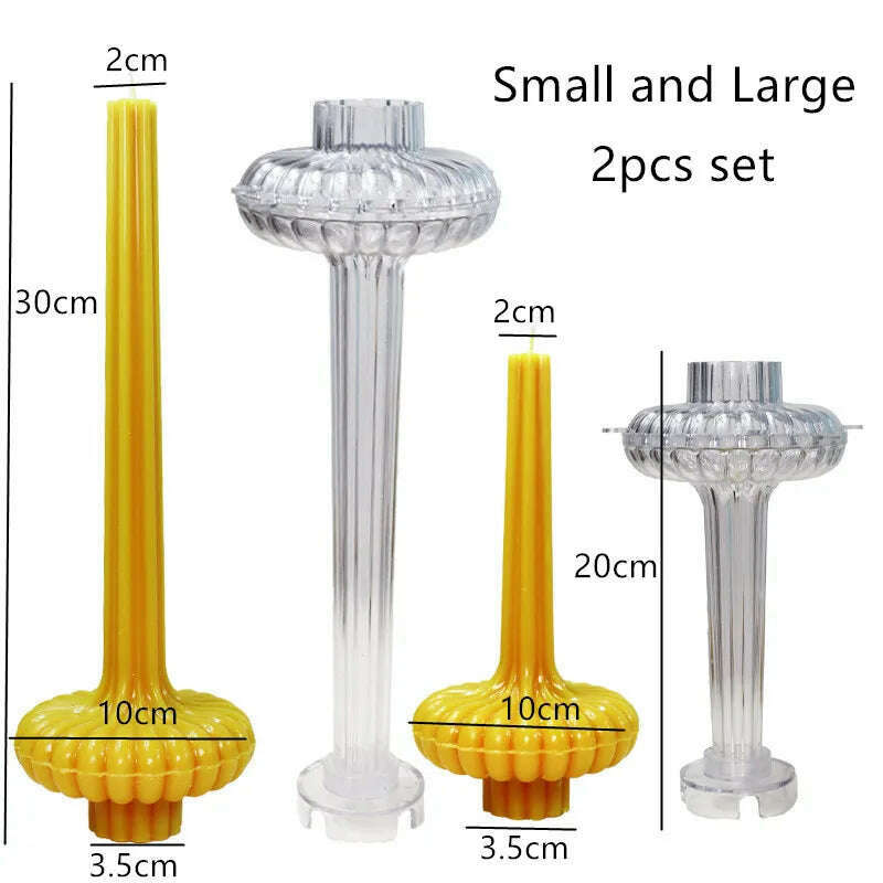 KIMLUD, Upgraded Knot Cylindrical Candle Silicone Mold Bow Knot Stripe Cylindrical Candle Mold Vase Shape Candle Acrylic Plastic mold, KIMLUD Womens Clothes