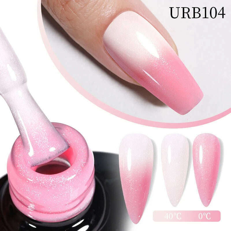 KIMLUD, UR SUGAR 7ml Thermal Auroras Glitter Gel Nail Polish Winter Temperature 3 Colors Changing Soak Off UV LED Manicure Nails Gel, KIMLUD Womens Clothes