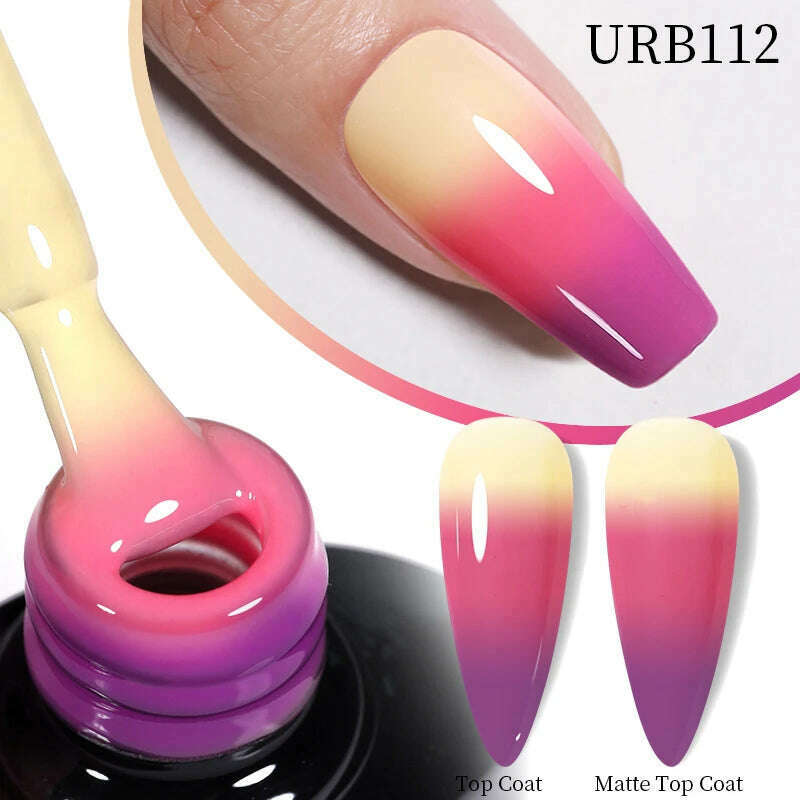 KIMLUD, UR SUGAR 7ml Thermal Auroras Glitter Gel Nail Polish Winter Temperature 3 Colors Changing Soak Off UV LED Manicure Nails Gel, URB0112, KIMLUD APPAREL - Womens Clothes