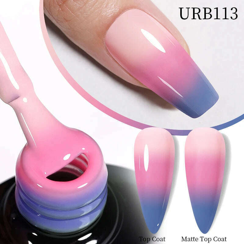 KIMLUD, UR SUGAR 7ml Thermal Auroras Glitter Gel Nail Polish Winter Temperature 3 Colors Changing Soak Off UV LED Manicure Nails Gel, KIMLUD Womens Clothes