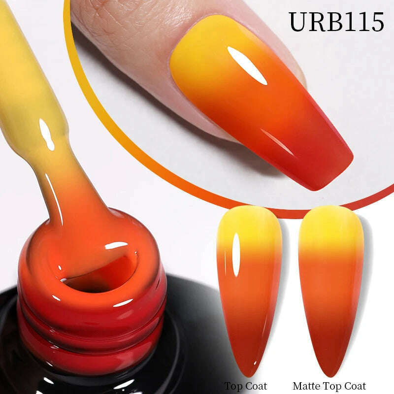 KIMLUD, UR SUGAR 7ml Thermal Auroras Glitter Gel Nail Polish Winter Temperature 3 Colors Changing Soak Off UV LED Manicure Nails Gel, KIMLUD Womens Clothes