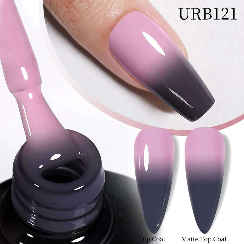 KIMLUD, UR SUGAR 7ml Thermal Auroras Glitter Gel Nail Polish Winter Temperature 3 Colors Changing Soak Off UV LED Manicure Nails Gel, URB0121, KIMLUD APPAREL - Womens Clothes