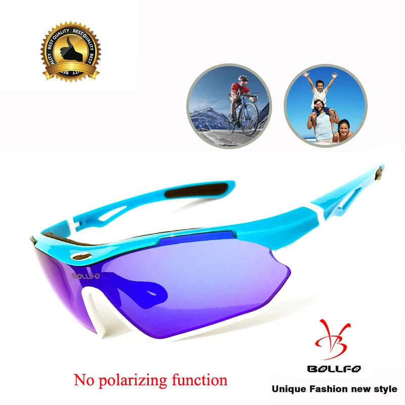 UV400 Bicycle Glasses Men Cycling Sunglasses MTB Sports Eyeglasses Bike Riding Eyewear Anti-Glare Fisherman Glasses - KIMLUD