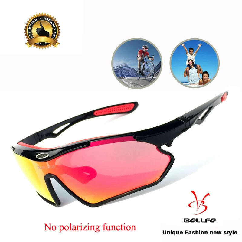 UV400 Bicycle Glasses Men Cycling Sunglasses MTB Sports Eyeglasses Bike Riding Eyewear Anti-Glare Fisherman Glasses - KIMLUD