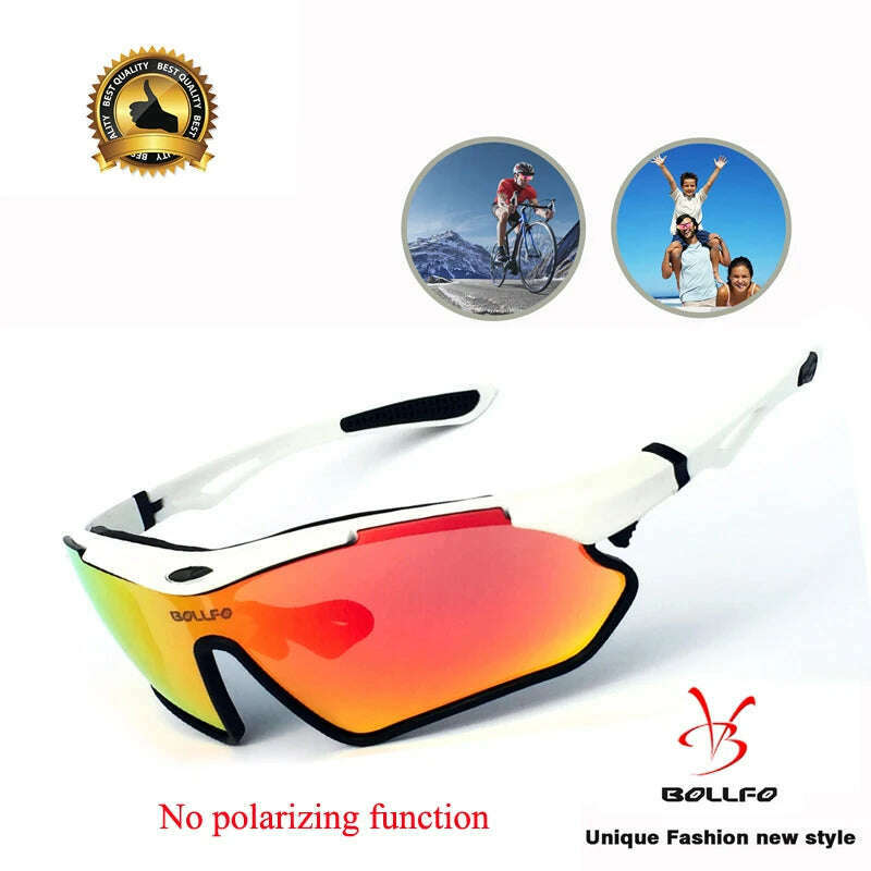 UV400 Bicycle Glasses Men Cycling Sunglasses MTB Sports Eyeglasses Bike Riding Eyewear Anti-Glare Fisherman Glasses - KIMLUD