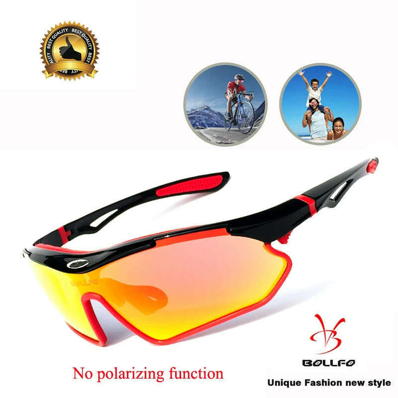 UV400 Bicycle Glasses Men Cycling Sunglasses MTB Sports Eyeglasses Bike Riding Eyewear Anti-Glare Fisherman Glasses - KIMLUD