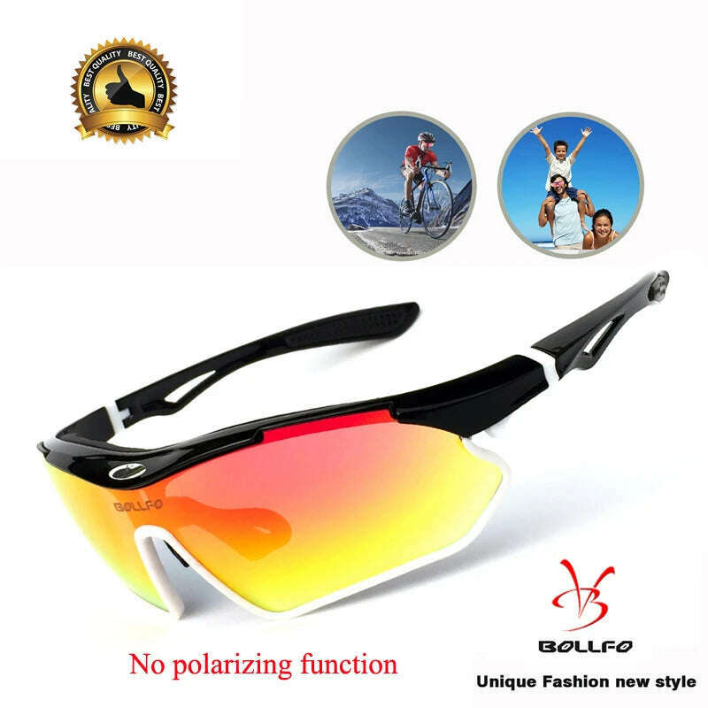 UV400 Bicycle Glasses Men Cycling Sunglasses MTB Sports Eyeglasses Bike Riding Eyewear Anti-Glare Fisherman Glasses - KIMLUD