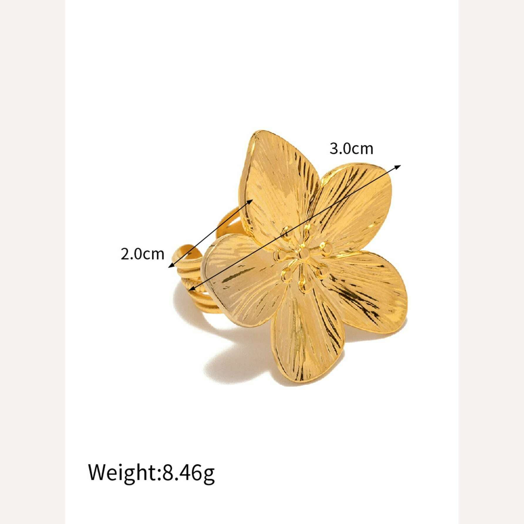 KIMLUD, Uworld Hypoallergenic Stylish Vintage Flower Stud Earrings Premium 18k Gold Plated Stainless Steel For Women Party сережки женск, JDR2302073, KIMLUD APPAREL - Womens Clothes