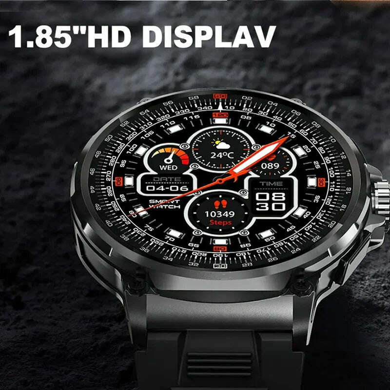 V69 Bluetooth Call Smart Watch 1.85 Inch Large Screen Men Sports Fitness Tracker Heart Rate Health Monitor 710mAh Smartwatch - KIMLUD