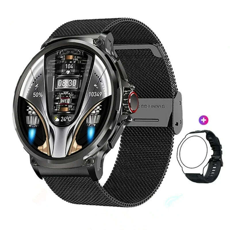 V69 Bluetooth Call Smart Watch 1.85 Inch Large Screen Men Sports Fitness Tracker Heart Rate Health Monitor 710mAh Smartwatch - KIMLUD