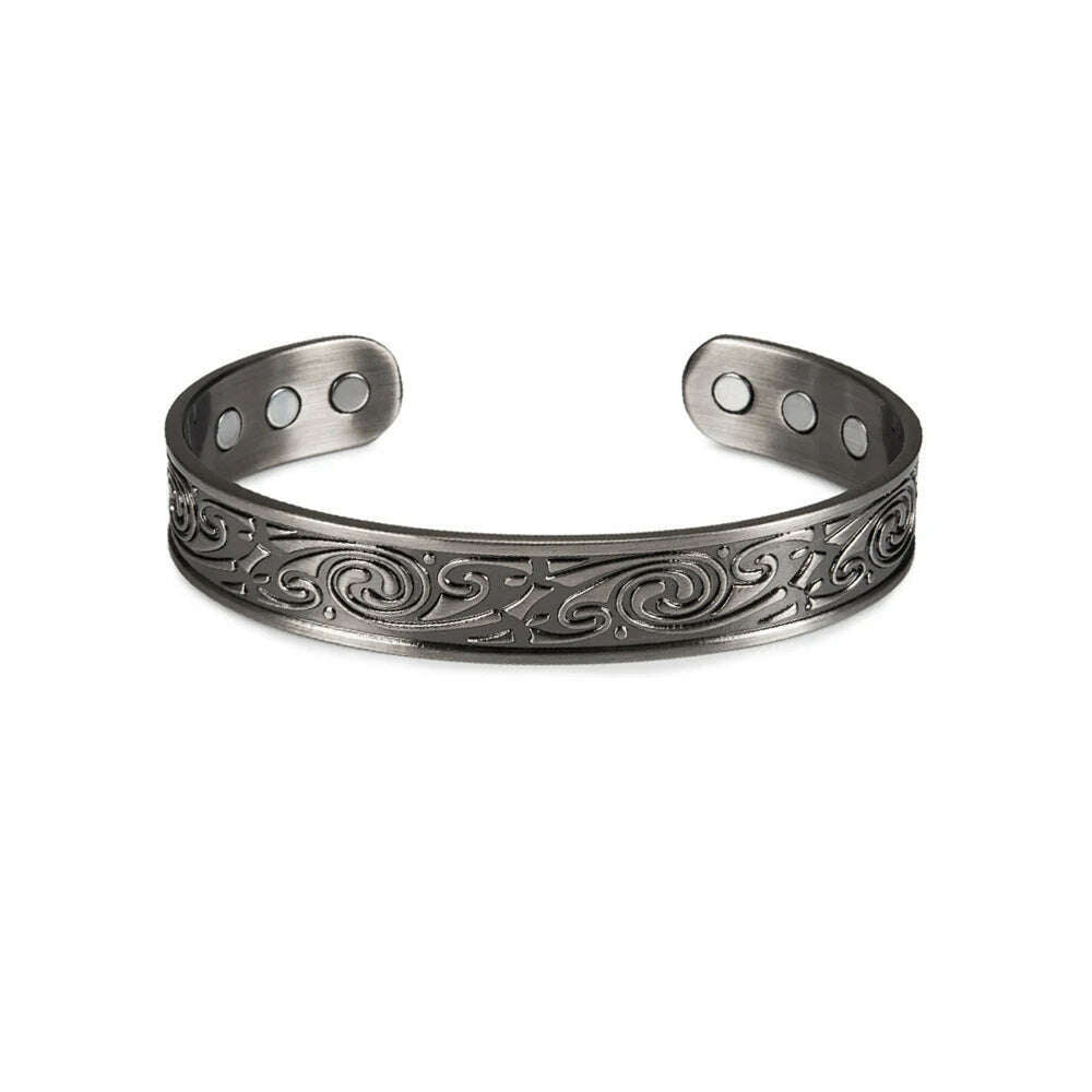 KIMLUD, Viking Pure Copper Bracelet Men Adjustable Cuff Energy Magnetic Bracelet Benefits Wristband Hard Health Man Bracelet Knot Metal, KIMLUD Womens Clothes