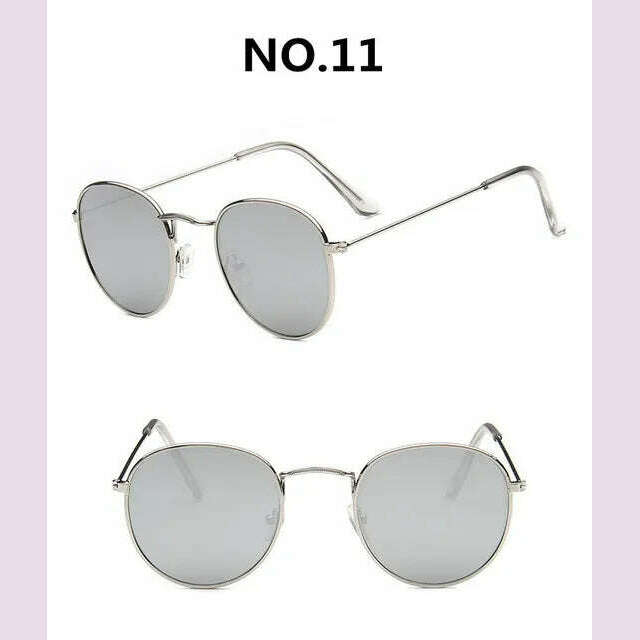 KIMLUD, Vintage Alloy Women Sunglasses Luxury Brand Designer Classic Small Frame Driving Mirror Eyewear Oculos De Sol Masculino, C11, KIMLUD APPAREL - Womens Clothes