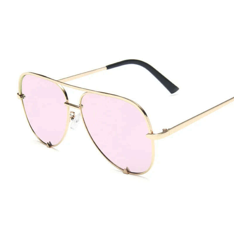 KIMLUD, Vintage Aviation Sunglasses Woman Brand Designer Shades Sun Glasses Female Retro Gradient Mirror Fashion Driver Oculos De Sol, KIMLUD Womens Clothes