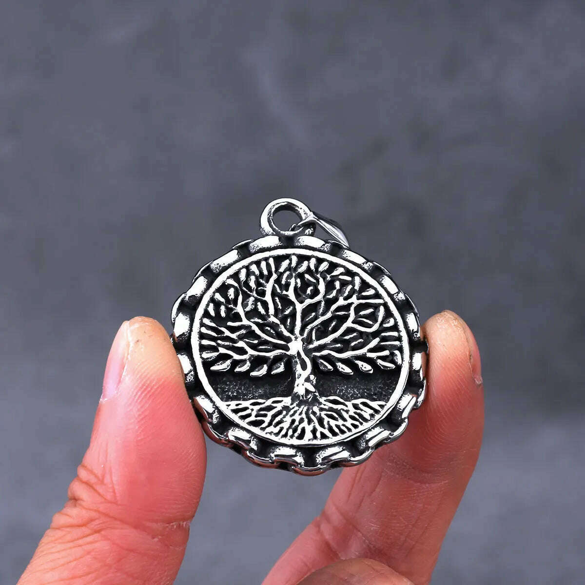 KIMLUD, Vintage Nordic Viking Yggdrasil Tree of Life Necklace Men&#39;s Hip Hop Biker Celtic Knot Amulet Pendant Necklace Vikings Jewelry, chainless, KIMLUD APPAREL - Womens Clothes