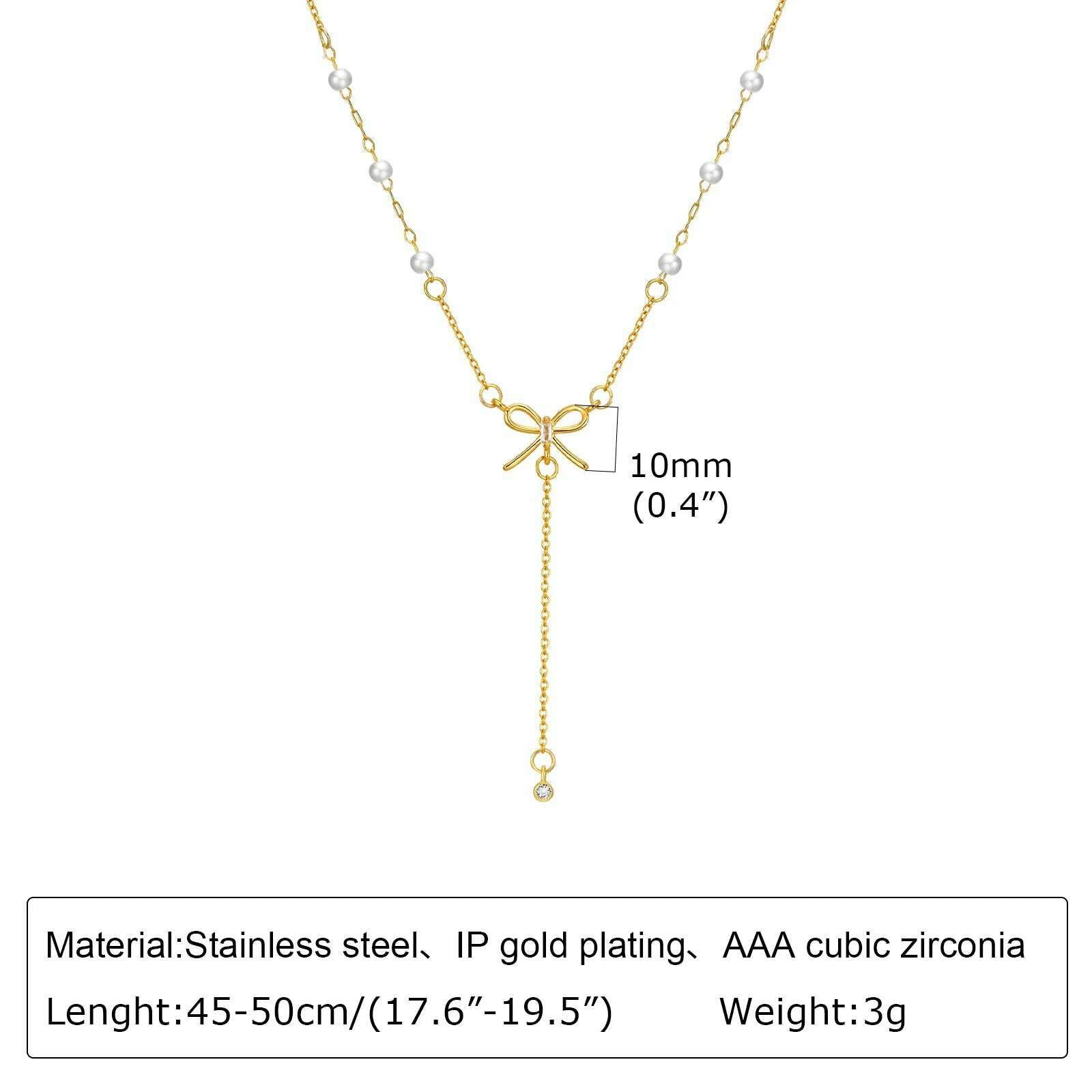 KIMLUD, Vnox Layering Necklaces for Women, Gold Color Sexy Y Necklaces, Stainless Steel Rosary Chain, Layered Beads Choker, NC-1506G, KIMLUD APPAREL - Womens Clothes