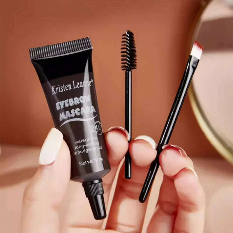 KIMLUD, Waterproof Eyebrow Enhancer Cream with Brush Makeup Lasting Fast Tint Easy Dye DIY Natural Brow Gel Tattoo Tint Cosmetic 4 Color, KIMLUD Womens Clothes