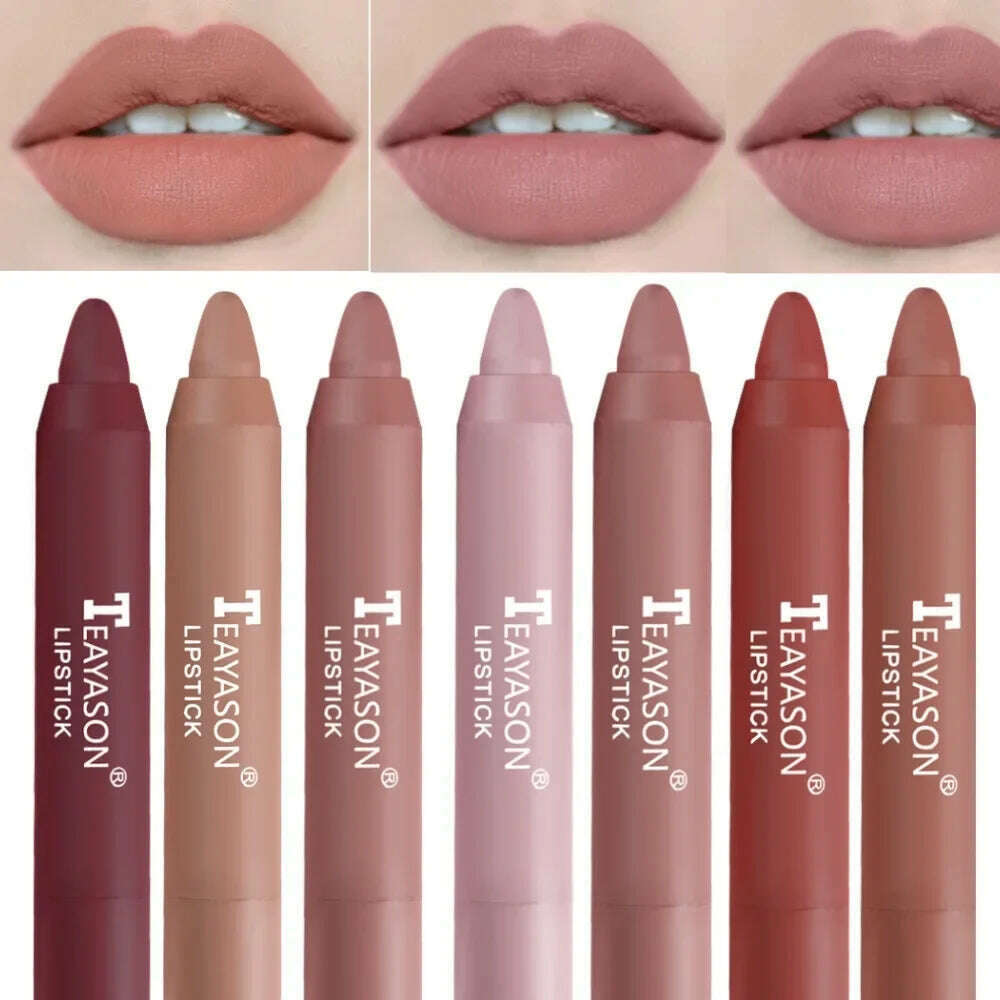 Waterproof Lipliner Pencil Matte Velvet Lip Liner Pen Outline Lip Shape Lipstick Pen Long Lasting Non-stick Cup Makeup Cosmetics - KIMLUD