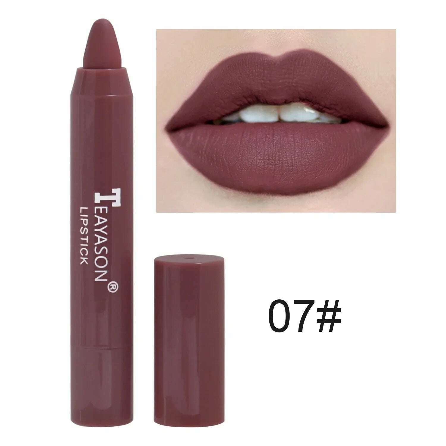 KIMLUD, Waterproof Lipliner Pencil Matte Velvet Lip Liner Pen Outline Lip Shape Lipstick Pen Long Lasting Non-stick Cup Makeup Cosmetics, 07, KIMLUD APPAREL - Womens Clothes