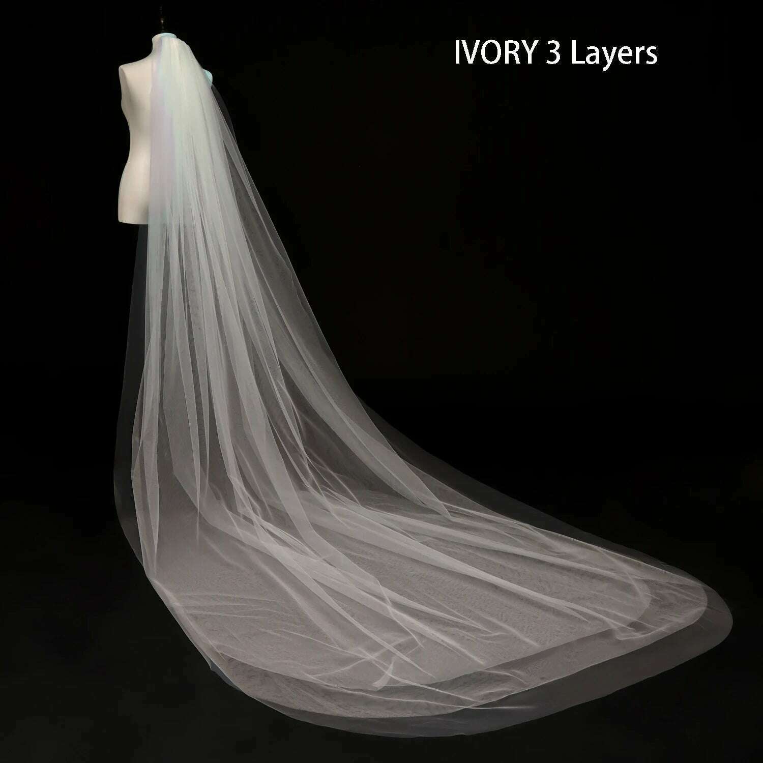 Wedding Simple Tulle White Ivory Two Layers Bridal Veils Ribbon Edge Cheap Bride Accessories 75cm Short Women Veil With Comb - KIMLUD