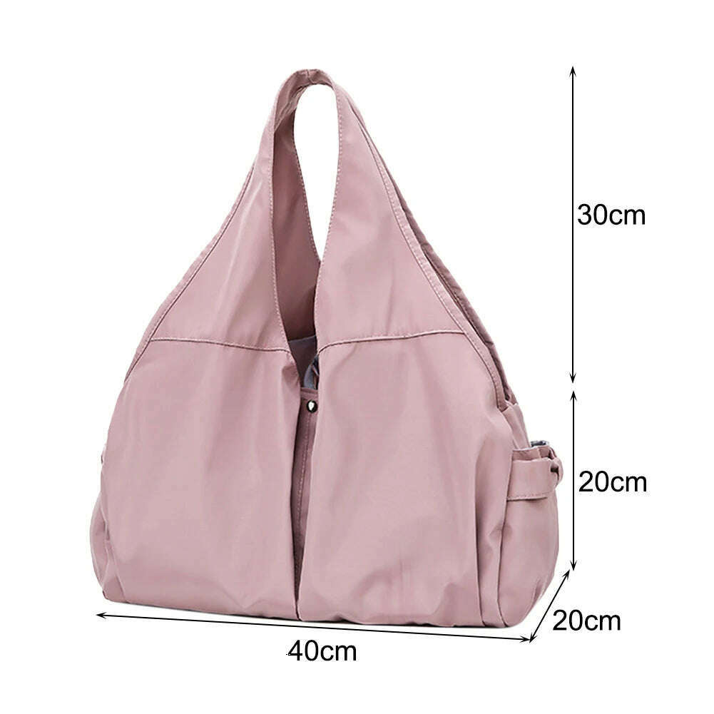 KIMLUD, Wet Dry Separation Gym Fitness Bag Large Capacity Weekend Handbags Multifunctional Nylon Messenger Bag Waterproof for Gym Sports, Light Pink / CHINA, KIMLUD APPAREL - Womens Clothes