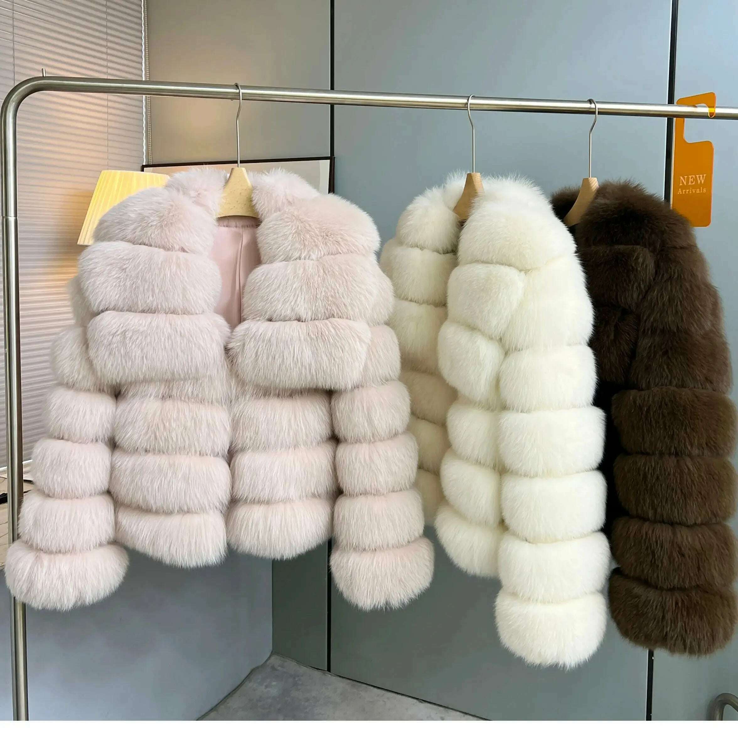 Whole leather fox fur coat short style young women's new coat - KIMLUD