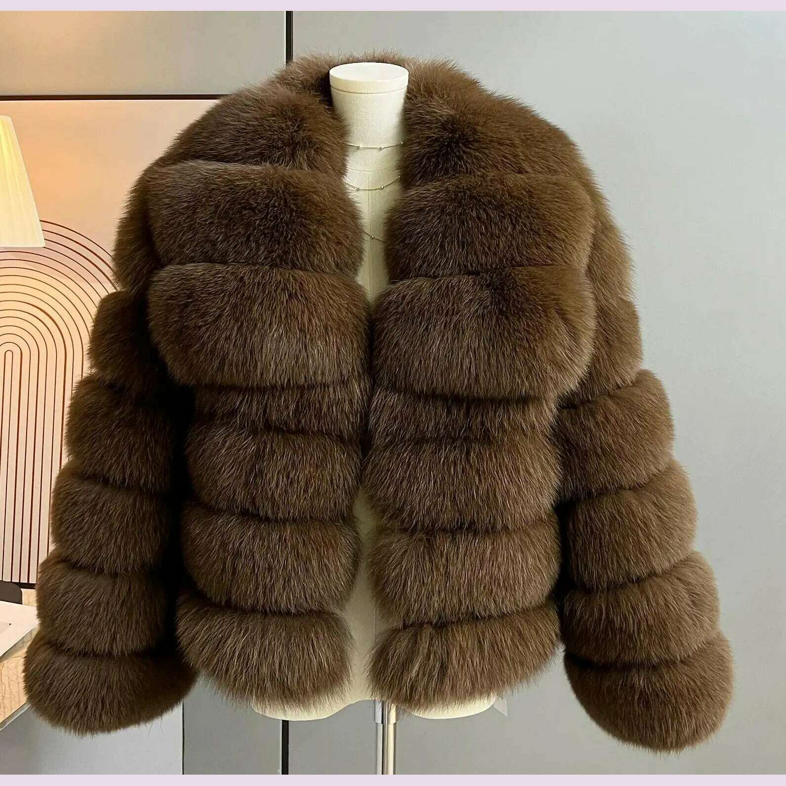 KIMLUD, Whole leather fox fur coat short style young women's new coat, KIMLUD Womens Clothes