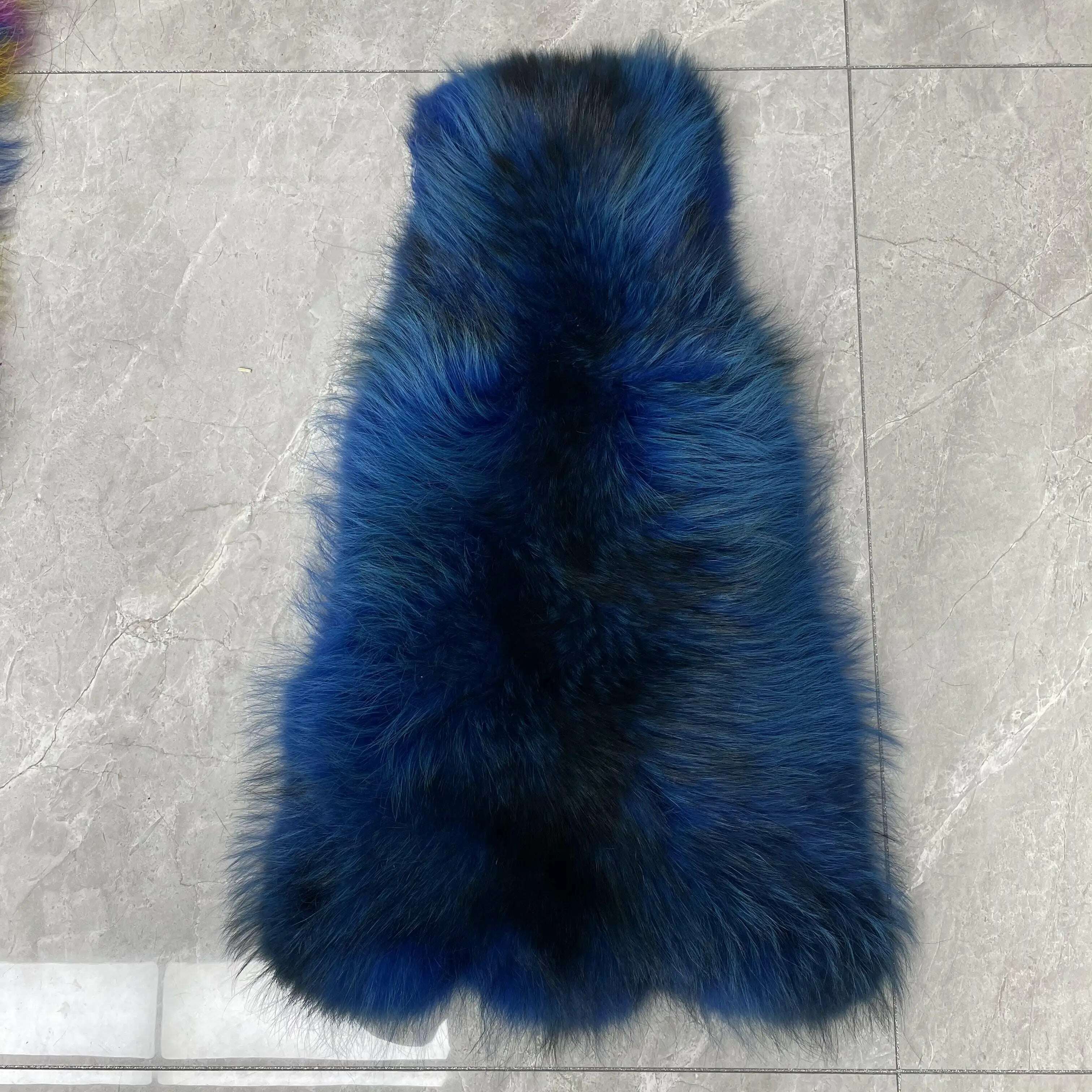 KIMLUD, Wholeskin Men Golden Fox Fur Long Coats Shawl Collar Winter Overcoats Genuine Natural Fox Furs Jacket, Deep Blue / XS(88cm), KIMLUD APPAREL - Womens Clothes