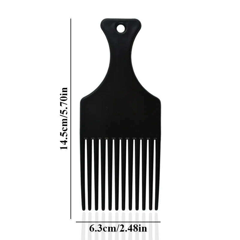 KIMLUD, Wide Teeth Brush Pick Comb Fork Hairbrush Insert Hair Pick Comb Plastic Combs For Curly Afro Hair Styling Tools For Women Men, KIMLUD Womens Clothes