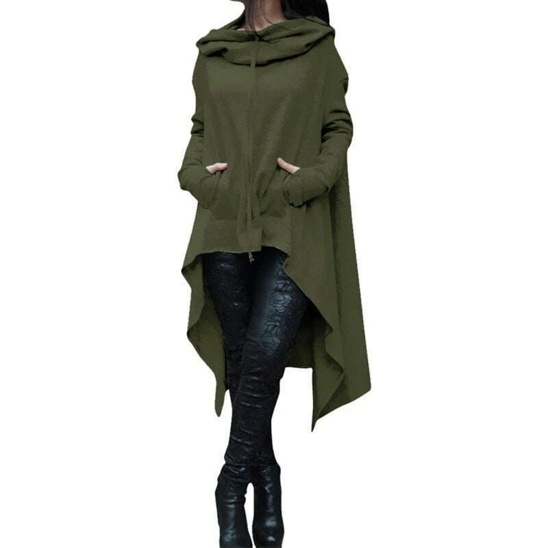 Winter Autumn Fashion Oversize Hoodies Sweatshirt Women Loose Hoody Mantle Hooded Pullover Outwear Coat Vestidos Mujer Shirts - KIMLUD