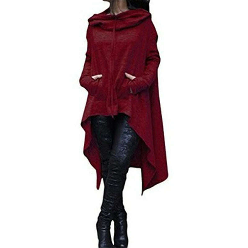 Winter Autumn Fashion Oversize Hoodies Sweatshirt Women Loose Hoody Mantle Hooded Pullover Outwear Coat Vestidos Mujer Shirts - KIMLUD