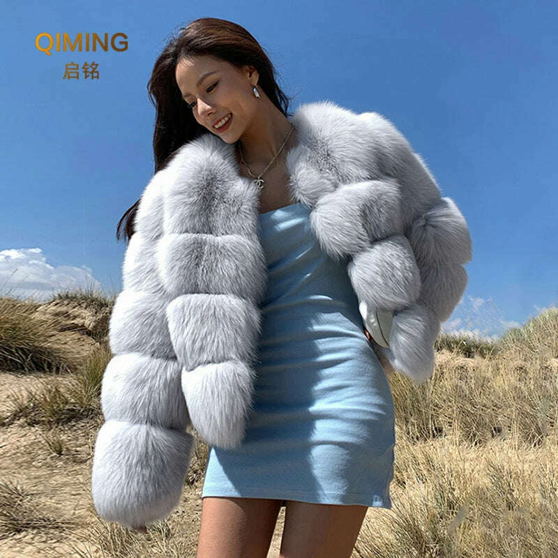 KIMLUD, Winter Faux Fur Coat Jacket Luxury Coat Women Imitation Fur Jacket Thick Warm Ladies Fur Jackets Fashion Fuzzy Plush Coats, KIMLUD Womens Clothes