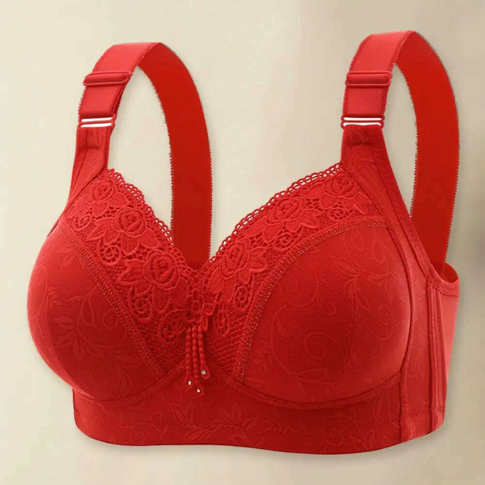 KIMLUD, Wireless Size Bra Women Lace Push-up Bra Wireless Push-up Lace Bra for Size Women Padded B/c Cup Brassiere Luxury Non-steel Ring, KIMLUD Womens Clothes