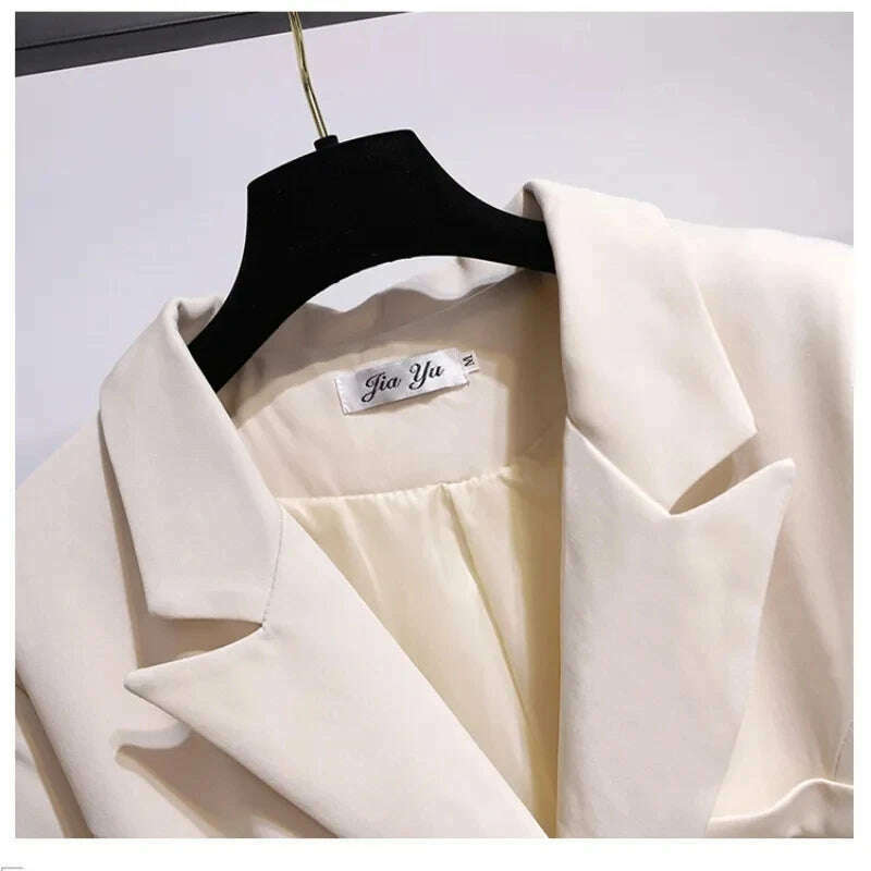 Women Blazer 2023 Autumn Women Clothing Belt Coats Long Sleeve Jacket Women Irregular Suit Dress for Women OL Solid Blazer Femme - KIMLUD