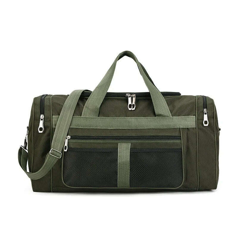 KIMLUD, Women Men Nylon Travel Duffel Bag Carry On Luggage Bag Men Tote Large Capacity Weekender Gym Sport Holdall Overnight Bag Pouches, Military Green, KIMLUD APPAREL - Womens Clothes