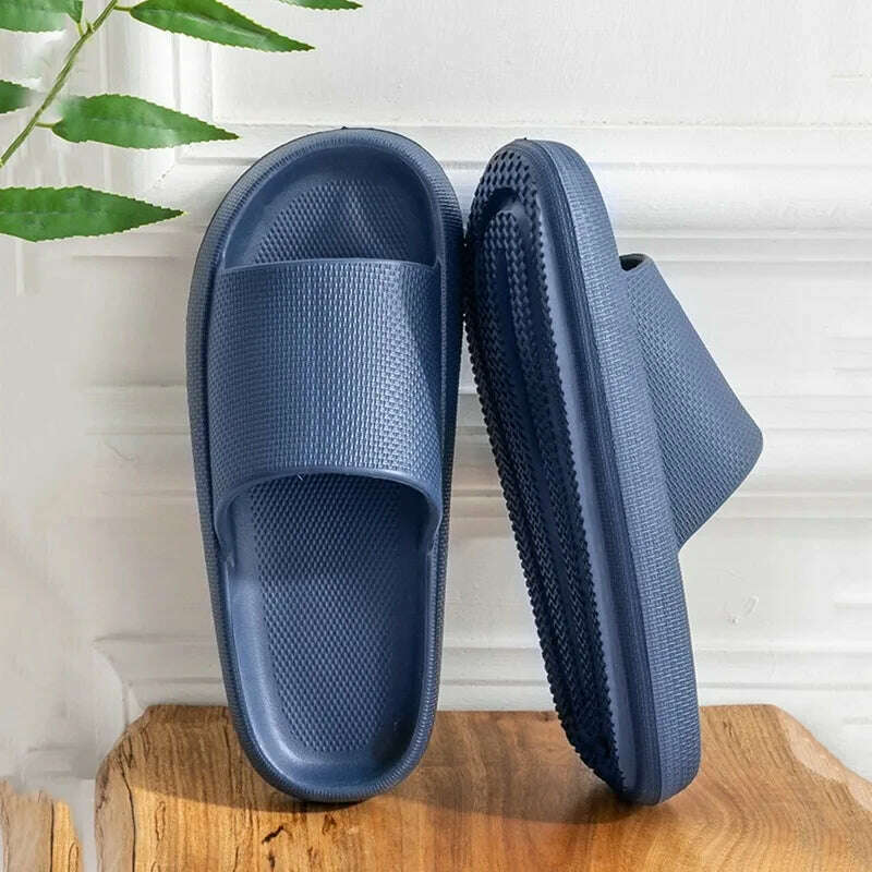 KIMLUD, Women  Slippers Thick Sole Summer Men Beach Slides Bathroom Anti-Slip Slipper Soft Sandals Fashion Flip-Flops Ultra-Light Shoes, KIMLUD Womens Clothes