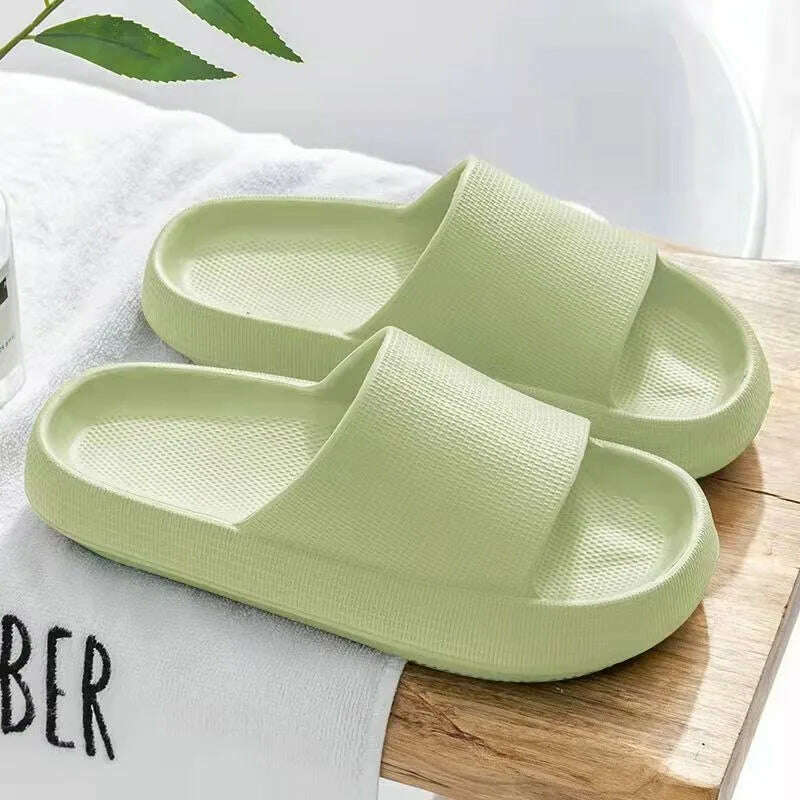 KIMLUD, Women  Slippers Thick Sole Summer Men Beach Slides Bathroom Anti-Slip Slipper Soft Sandals Fashion Flip-Flops Ultra-Light Shoes, KIMLUD Womens Clothes