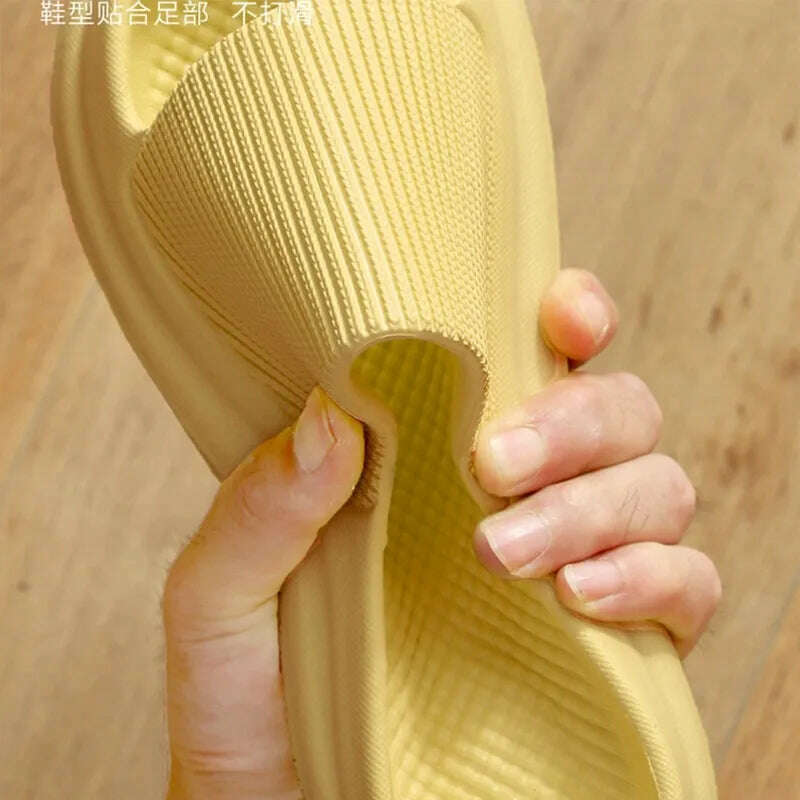 KIMLUD, Women  Slippers Thick Sole Summer Men Beach Slides Bathroom Anti-Slip Slipper Soft Sandals Fashion Flip-Flops Ultra-Light Shoes, KIMLUD Womens Clothes