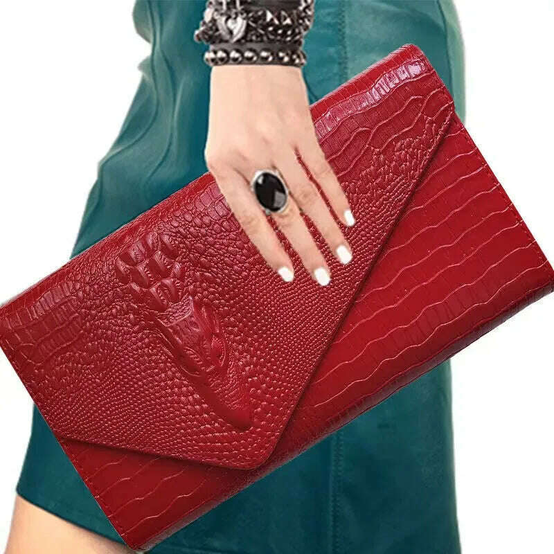 KIMLUD, Women's Bag Square Handbag Lady Crossbody Bag Korean 2024 Brand Woman Shoulder Bags Fashion Female Bags For Girl Chain Handbags, red, KIMLUD APPAREL - Womens Clothes