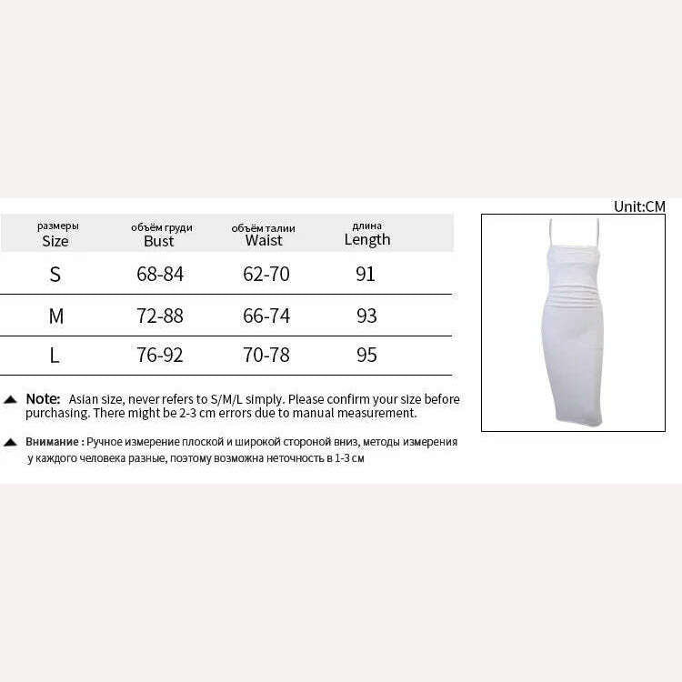 Women's Sexy Style Camisole Dress Long Skirt Solid Color One-Neck Pleated Long Skirt 28456P - KIMLUD