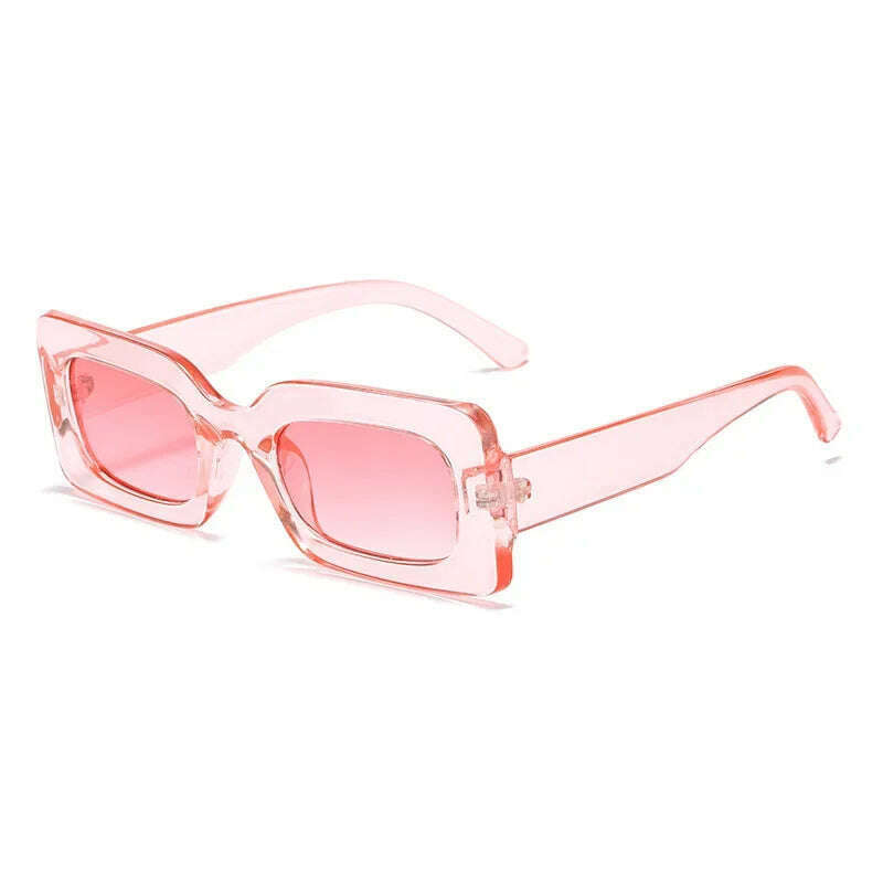 Women's Sunglasses 2022 Fashion Vintage Rectangle Frame Purple Pink Square Glasses Girls Sun Glasses Ladies Eyewear UV400 - KIMLUD