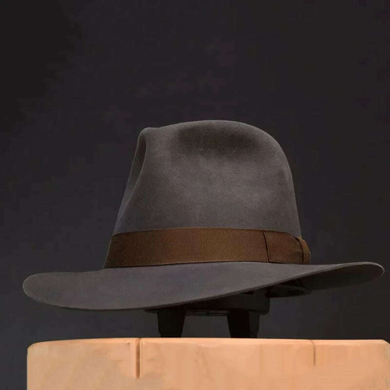 Wool Fedora Hat Vintage Soft Felt Hats Men Trilby Hats Popular Headwear Man's Cap Retro Fedora Hat Women NZ354 - KIMLUD