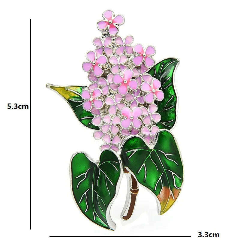 Wuli&baby Enamel Lilac Flower Brooches Beauty Spring 4-color Clove Flower Party Office Brooch Pins Gifts - KIMLUD