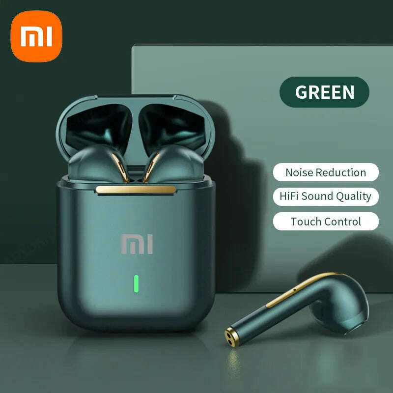 KIMLUD, Xiaomi Earbuds True Wireless Earphone Noise Cancelling Update Bluetooth 5.3 Headset HD Music Headphone In-Ear Handsfree With Mic, green, KIMLUD APPAREL - Womens Clothes